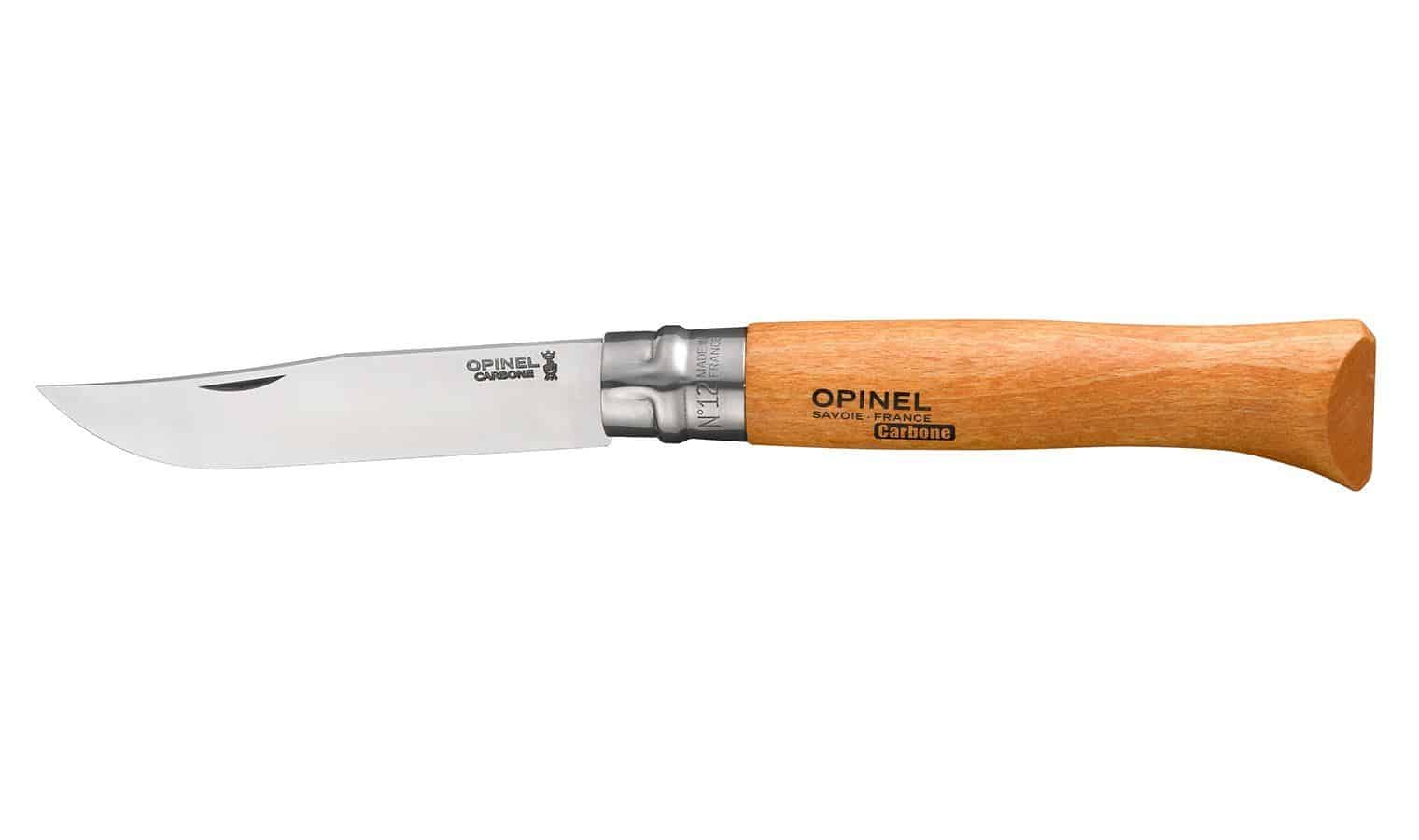 Opinel No.12 RVS Carbone zakmes in blister