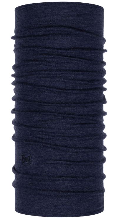 Buff Midweight Merino Wool Night Blue Melange Nekwarmer