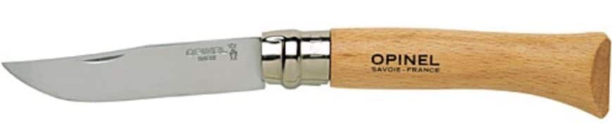 Opinel No.10 Stainless steel Inox pocket knife - Beech wood