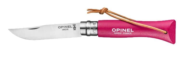 Opinel No.6 RVS Colorama pocket knive - beechwood