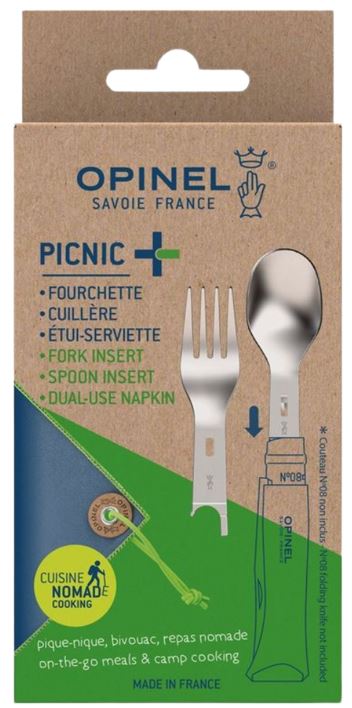 Opinel Picnic Plus outdoor bestekset 3-delig