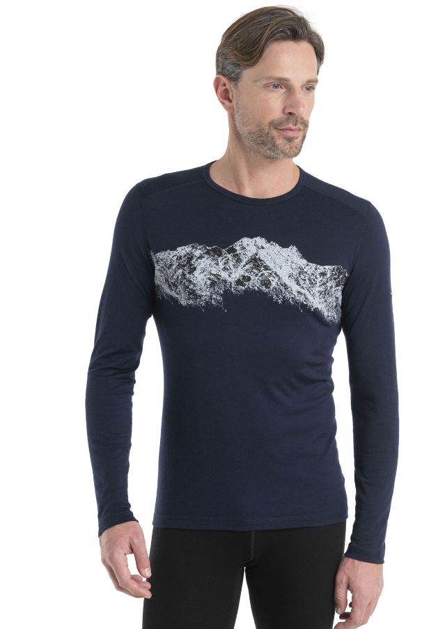 Icebreaker Mer200 Oasis LS Crewe Remarkables herenshirt