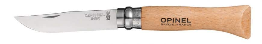 Opinel No.6 RVS Inox pocket knive - beechwood