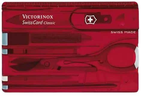 Victorinox SwissCard, 10f, rood