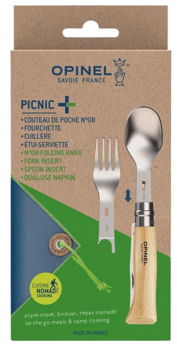 Opinel Picnic Plus outdoor bestekset 4-delig