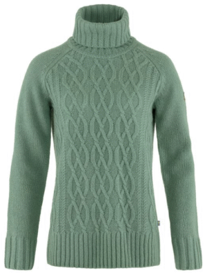FjallRaven Övik Cable Knit Roller Neck women's sweater
