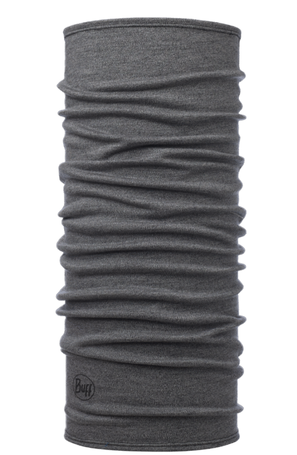 Buff Midweight Merino Wool Night Blue Melange neckwarmer - Image 5