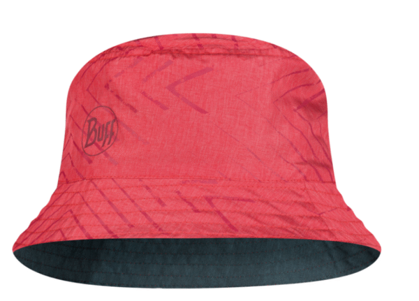 Buff Travel Bucket Hat Collage Red-Black - Image 4