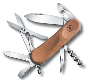 63. Victorinox EvoWood 14. 12 functions pocket knive, lock, hout
