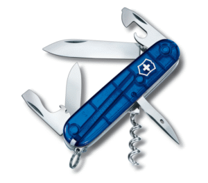 53.Victorinox pocket knive Swiss Army Spartan 12f blue transp blst