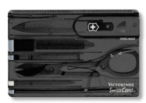 Victorinox Swisscard Trans. Black. 10f