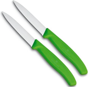 Victorinox vegetable knive, green, kartel, 2 pieces