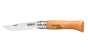 Opinel No.8 Carbon pocket knive - beechwood
