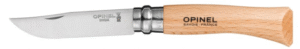 Opinel No.7 RVS Inox pocket knive - beechwood
