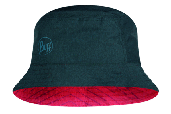 Buff Travel Bucket Hat Collage Red-Black - Image 5