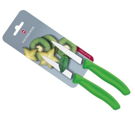 Victorinox vegetable knive, green, kartel, 2 pieces - Image 5