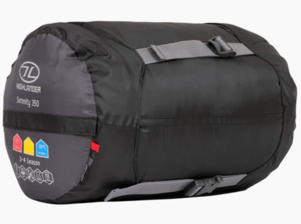 Highlander Serenity 350 Mummy Charcoal sleeping bag - Image 6