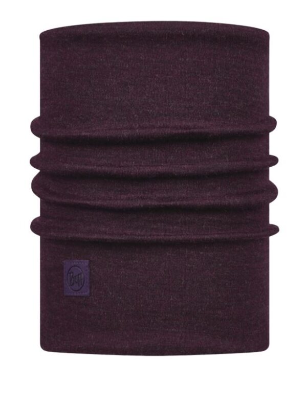 Buff Heavyweight Merino Wool neckwarmer Fog Grey Multi Stripes - Image 6