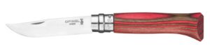 Opinel No.8 RVS Laminated Birch pocket knive - beechwood