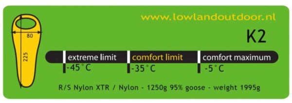 Lowland K2 Expedition sleeping bag - Image 7