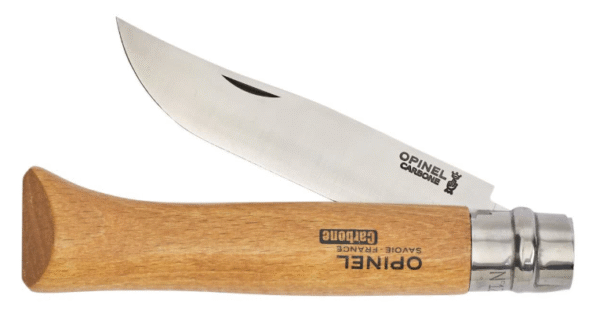 Opinel No.12 RVS Carbone pocket knive - beechwood - Image 4