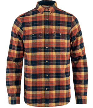 Fjallraven Singi Heavy Flanel Shirt - Dark Navy/Maroon