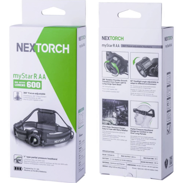 Nextorch mySTar R AA 600lm head light - Image 7