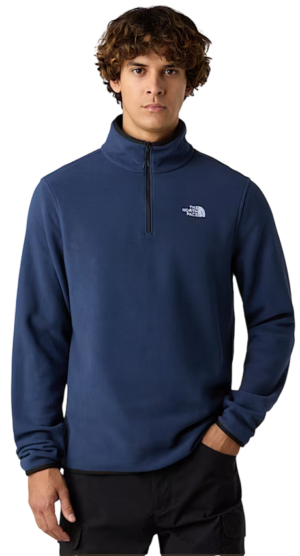 The North Face Glacier Fleece 1/4 Zip men's sweater - Summit Navy