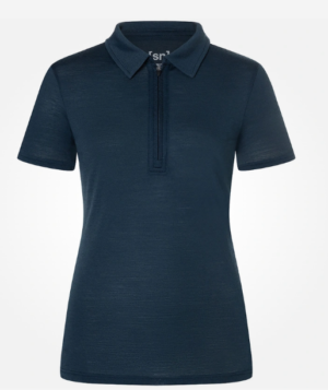 SuperNatural W Zip Polo - Blueberry