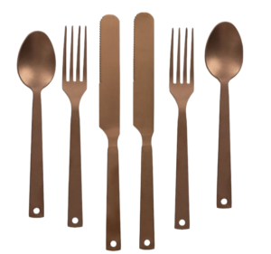 Barebones Flatware Set 6-delig - Copper