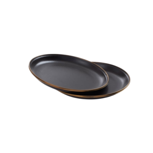 Barebones Enamel Small Plate set - Charcoal