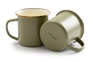 Barebones Enamel Cup Set - Two Tone Olive