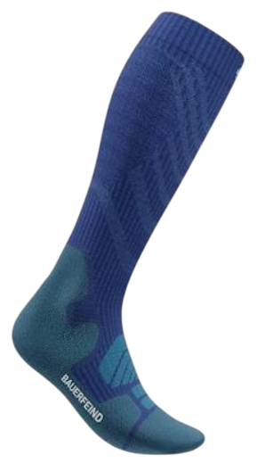 Bauerfeind Merino Compression herensok - Ocean Blue