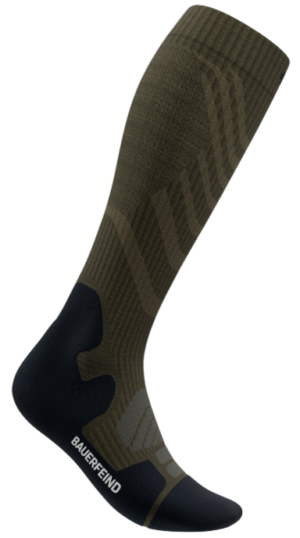 Bauerfeind Merino Compression herensok - Moss Green