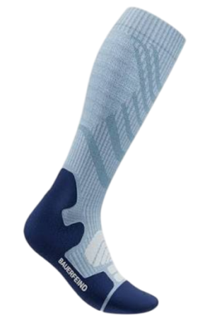 Bauerfeind Merino Compression damessok - Sky Blue