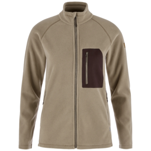 FjallRaven Kaipak Fleece damesvest - Suede Brown/Black Oak