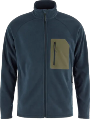 FjallRaven Kaipak Fleece herenvest - Dark Navy/Laurel Green