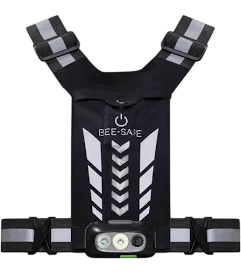 Bee-safe Led Harness USB Phone Pocket Glow vest - Silver