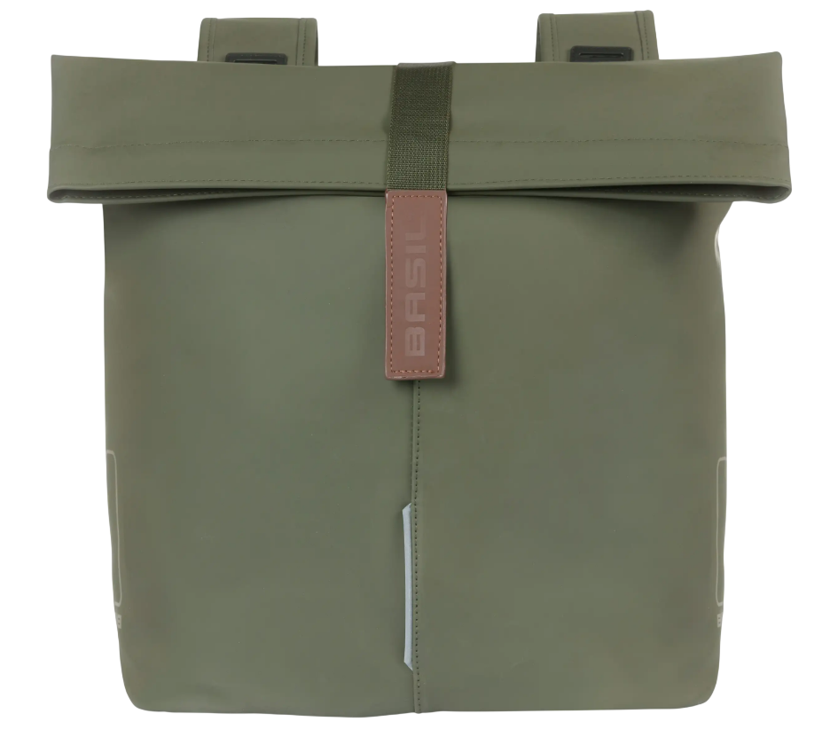 Basil fietstas dubbel City moss green 28-32L - Thumbnail Image 5