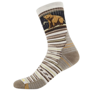 Smartwool Hike Targeted Cushion Bear Stripe Mid Crew herensokken - Ash