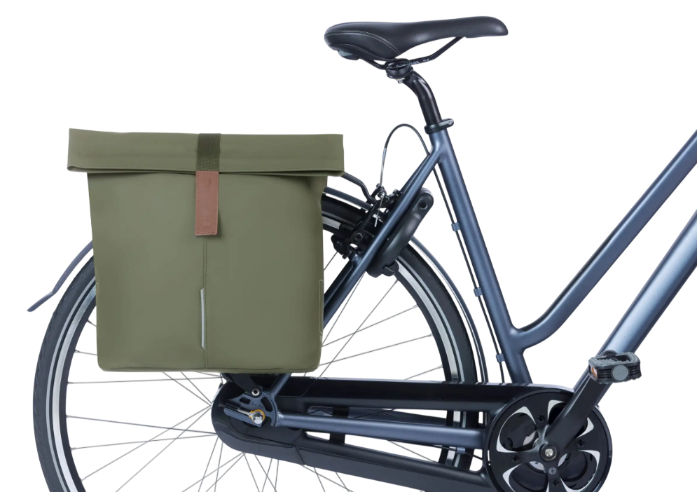 Basil fietstas dubbel City moss green 28-32L - Thumbnail Image 3